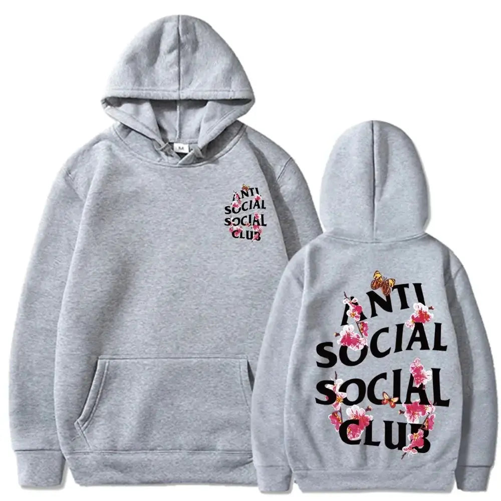 ANTI SOCIAL CLUB Print Hoodie Cool Hoodies For Men Men's Casual Graphic Design Pullover Hooded Sweatshirt With Kangaroo Pocket